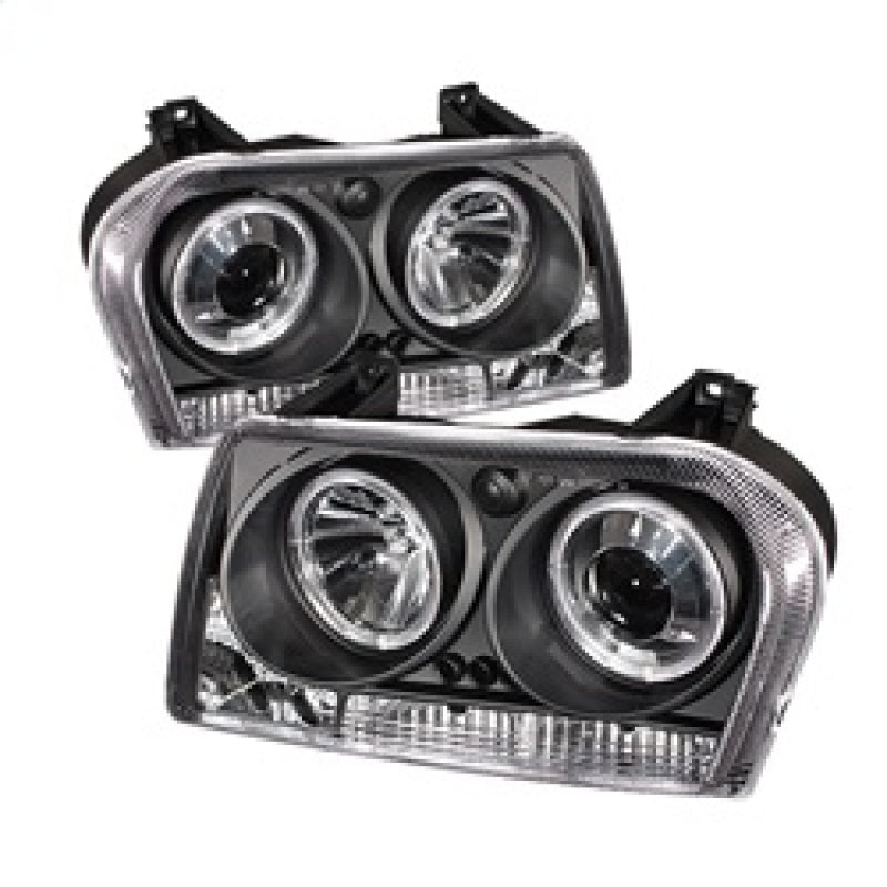 Spyder 5009180 fits Chrysler 05-08 300 Projector Headlights LED Halo LED Blk (N