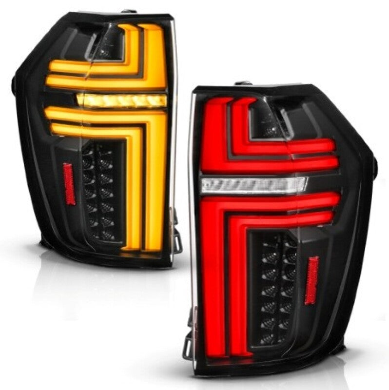 ANZO 311483A 21-24 fits Chevy Suburban/Tahoe Full LED Tail Lights SeqSig Black - Pair