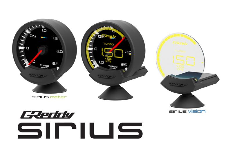 GReddy 16001720 Sirius Vision Display (Turbo / Press / Temp / Voltage) 68mm Clea