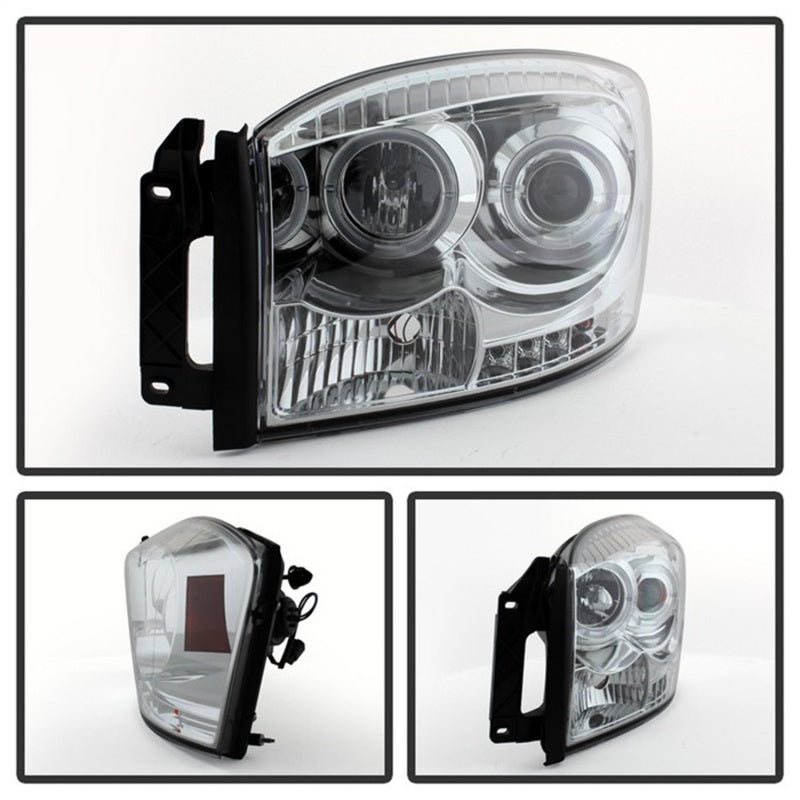 SPYDER 5010018 fits Dodge Ram 1500/Ram 2500 Projector Headlights LED Halo LED