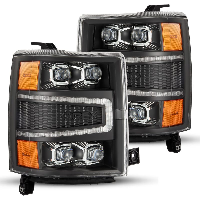 AlphaRex 880239 fits Chevy 04-15 1500HD NOVA-Series LED Proj Headlights Black w