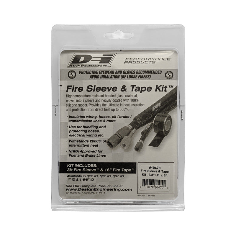 DEI 10470 Fire Sleeve and Tape Kit 3/8in I.D. x 3ft