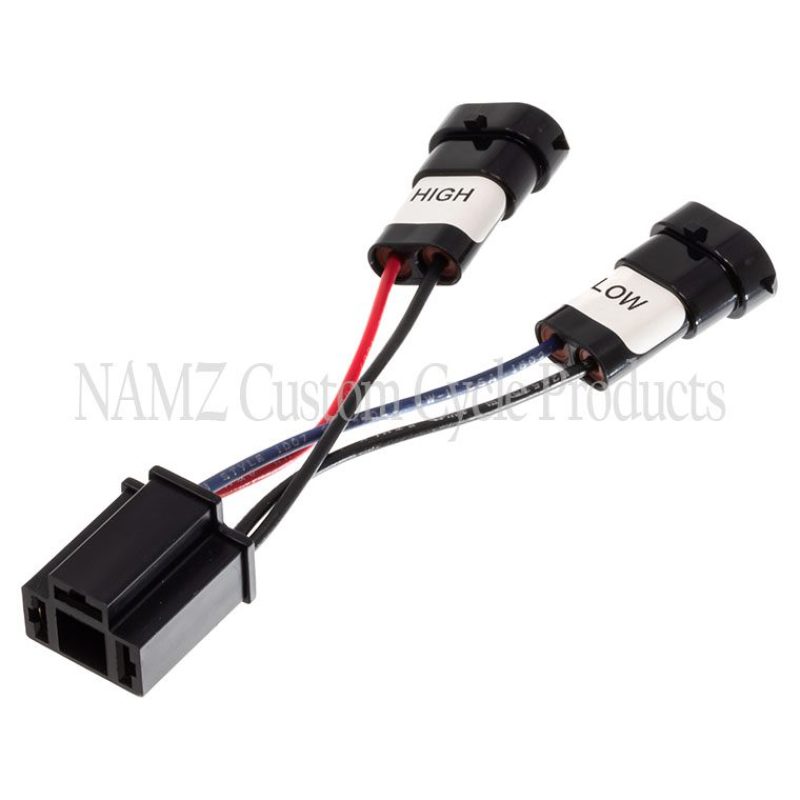NAMZ NHAP-01 Road King Models Headlight Adapter Pigtail w/Mating H9 & H11 to H4
