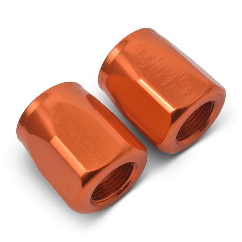 Russell 615544 Performance 2-Piece -10 AN Anodized Full Flow Swivel Hose End Sockets (Qty 2) - Orange