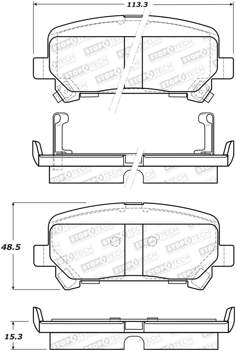 Stoptech 308.1806 Street Brake Pads - Front