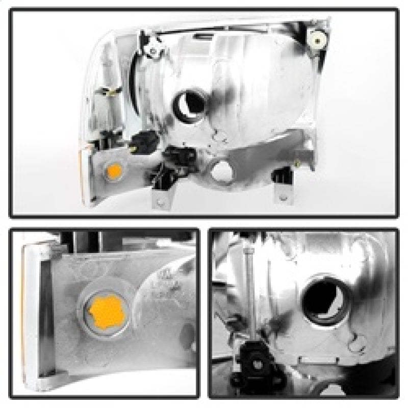 9025419 Xtune fits Ford 99-04 F250/350/450 Superduty Crystal Headlights w/ Bum