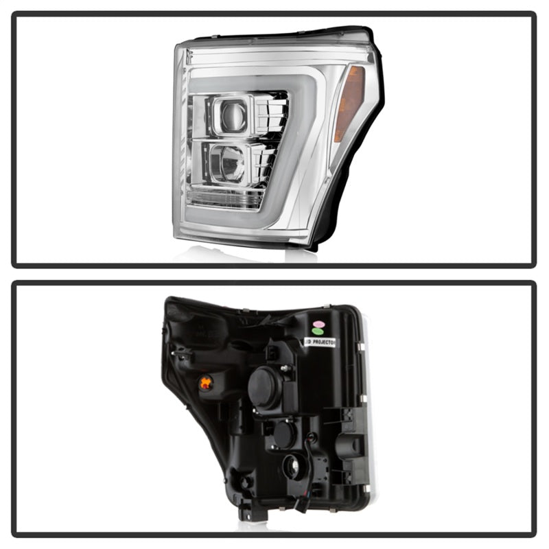 Spyder 5087881 fits Ford 11-16 F250/350/450 V2 High-Power LED Headlights-White