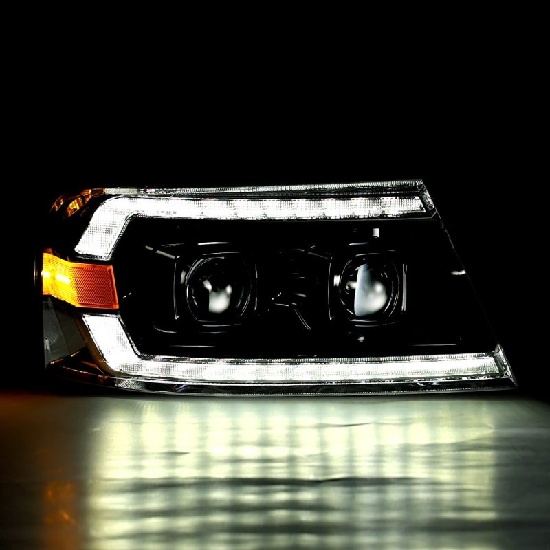 AlphaRex 880136 fits Ford 04-08 F150 PRO-Series Projector Headlights Chrome w/