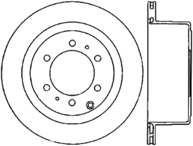 Stoptech 126.44094CSR Slotted Cryo Sport Brake Rotor 93-97 Toyota Land Cruiser Right Rear