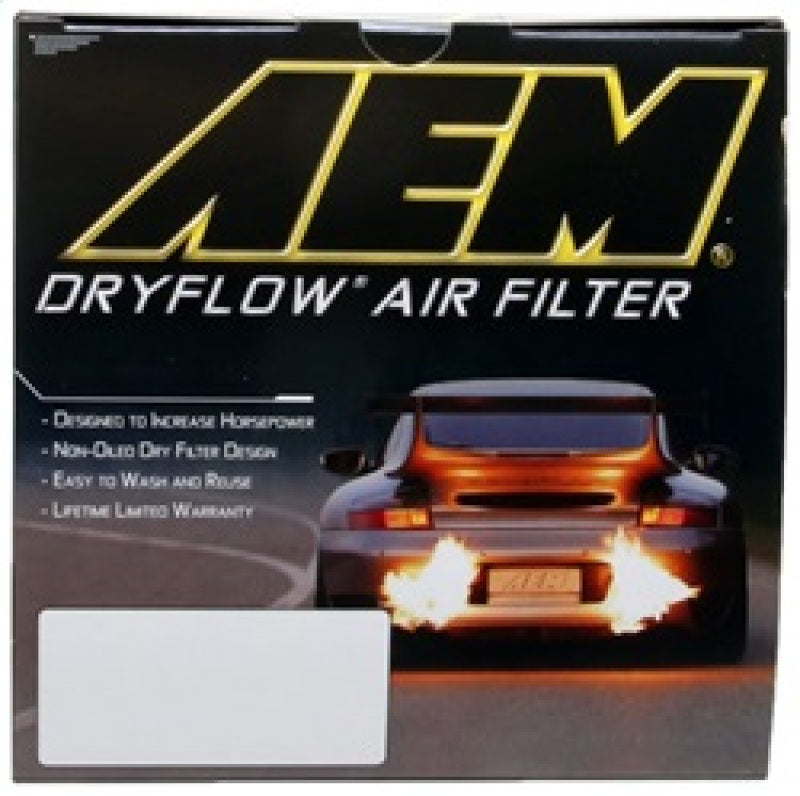 AEM AE-20993 DryFlow Air Filter - Round 2.75in ID x 6.25in OD x 8.25in H fits 2