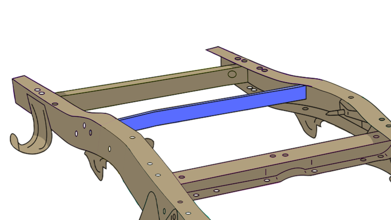 RustBuster RB7362 Spare Tire Crossmember Support