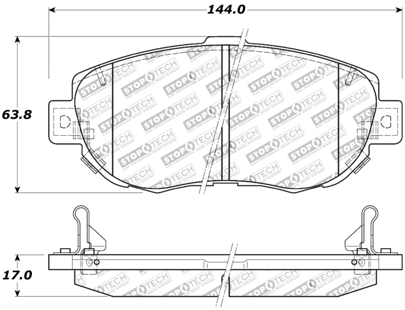 Stoptech 309.0619 Performance 00-05 fits Lexus IS 250/300/350 / 02-09 SC 300/400/430 Front Brake Pads