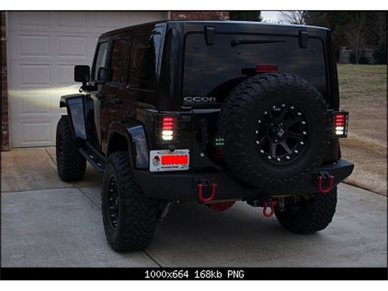 Spyder 5070418 fits Jeep 07-15 Wrangler LED Tail Lights Smoke ALT-YD-JWA07-LED-