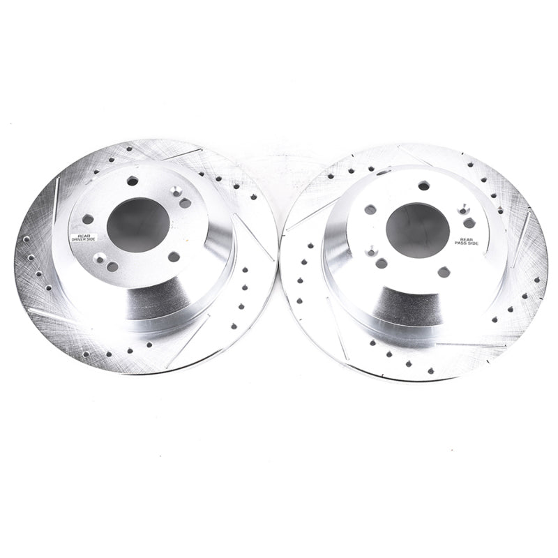 PowerStop fits Hyundai Santa Fe XL Rear Evolution Drilled & Slotted Rotors -