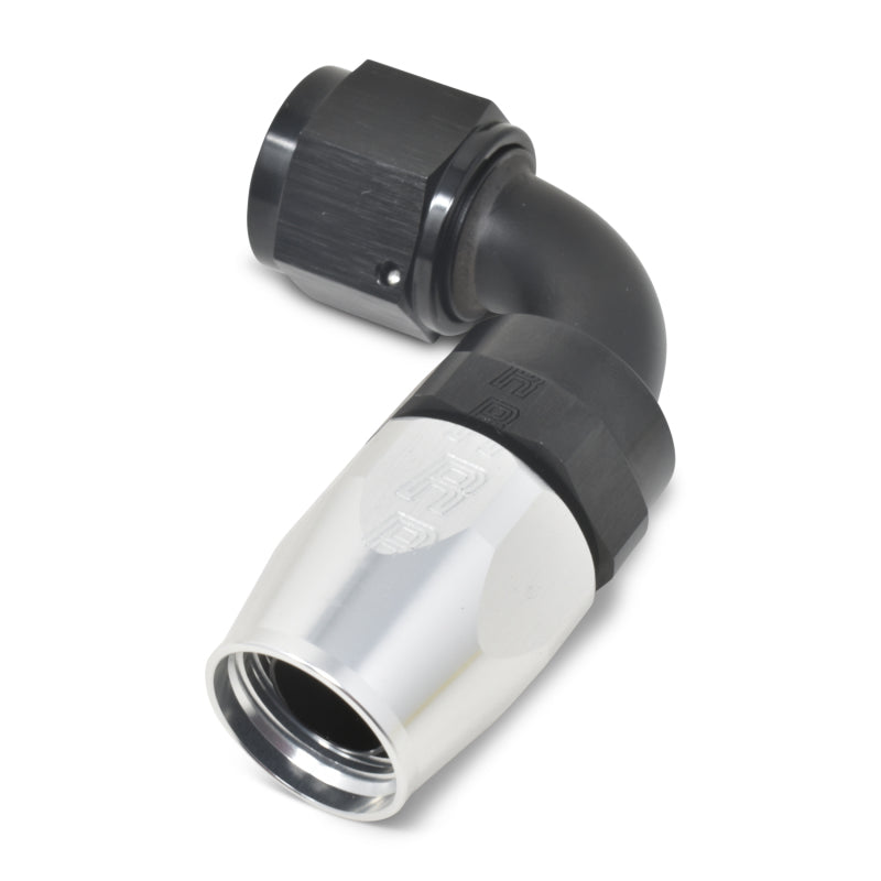 Russell 610183 Performance -10 AN Black/Silver 90 Degree Full Flow Hose End
