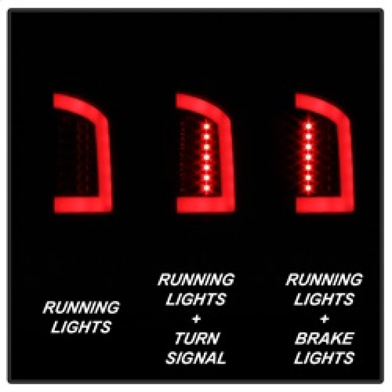 Spyder 5084279 fits Dodge 07-09 Ram 2500/3500 V3 Light Bar LED Tail Lights - Bl