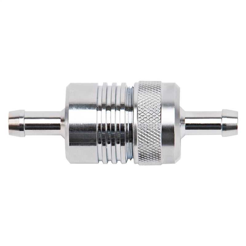 Russell 645060 Performance Chrome Street Fuel Filter (3in Length 1-1/8in diameter 5/16in inlet/outlet)