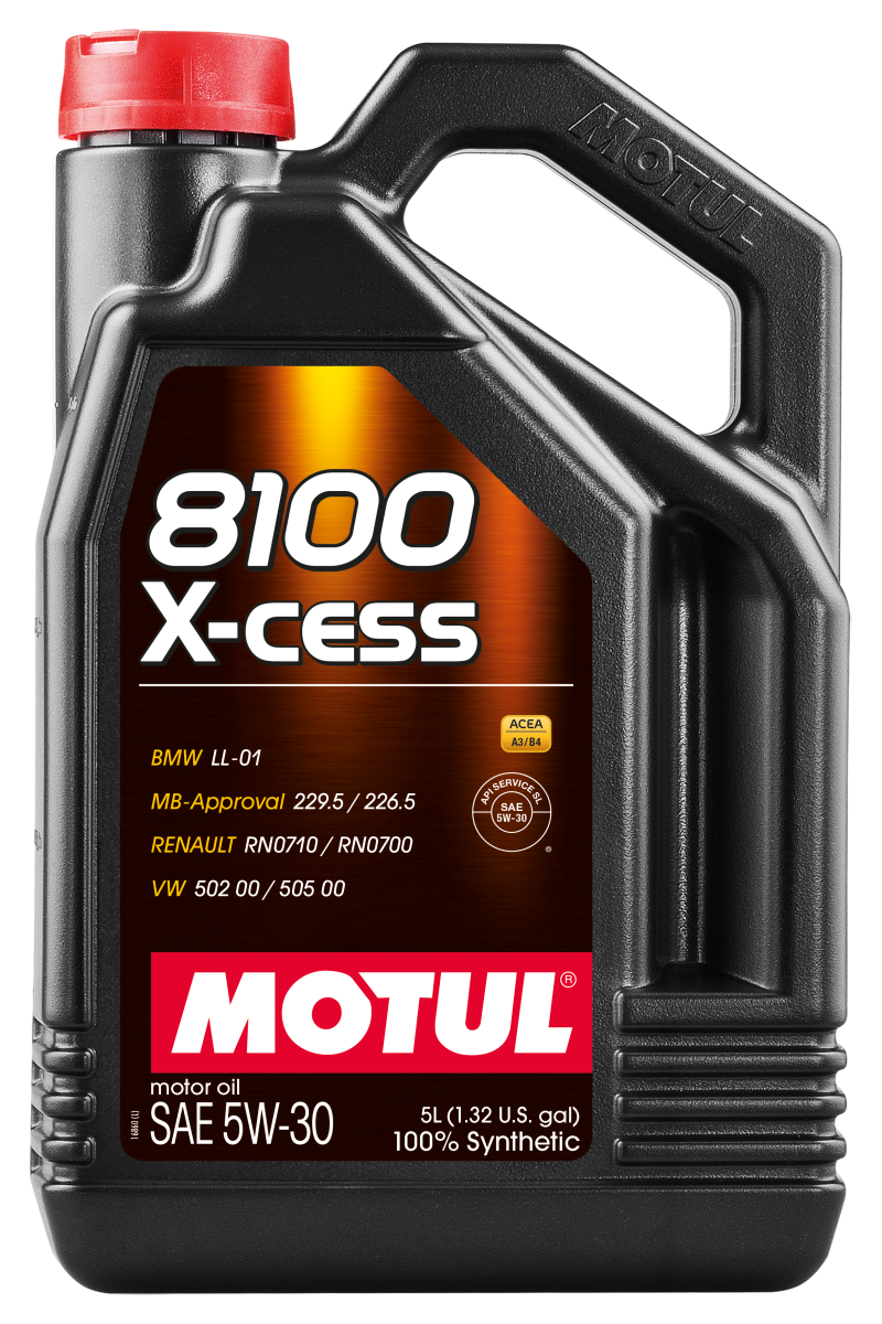 Motul 108946 Synthetic Engine Oil 8100 5W30 X-CESS 5L