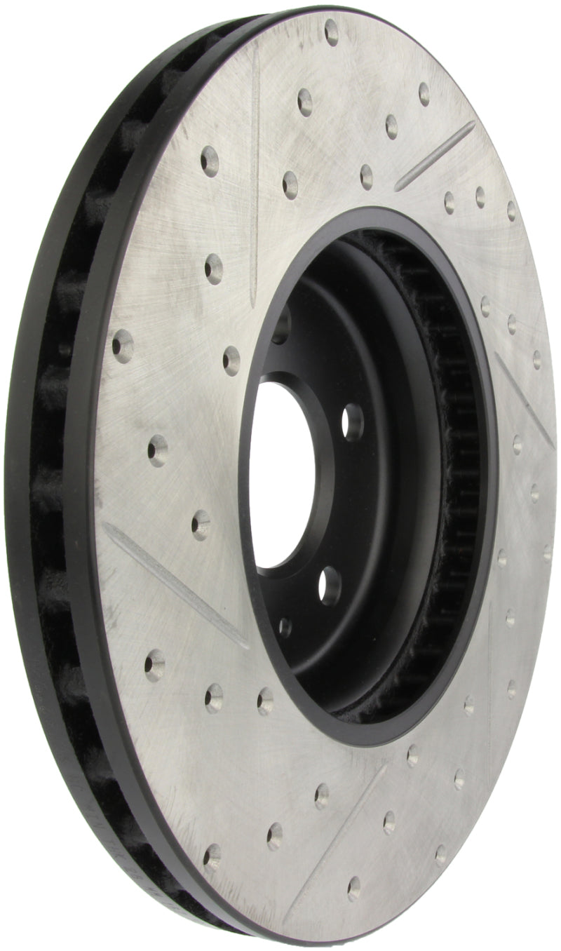 Stoptech 127.33123L Power Slot 09-10 Audi A4/A4 Quattro / 08-10 A5 / 10 S4 Front Left Drilled & Slotted Rotor