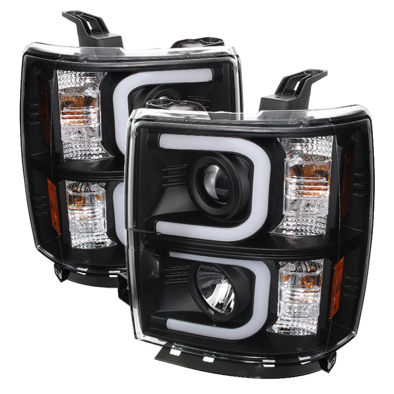 Spyder 5079473 fits Chevy 14-16 Silverado 1500 Projector Headlights Light Bar D