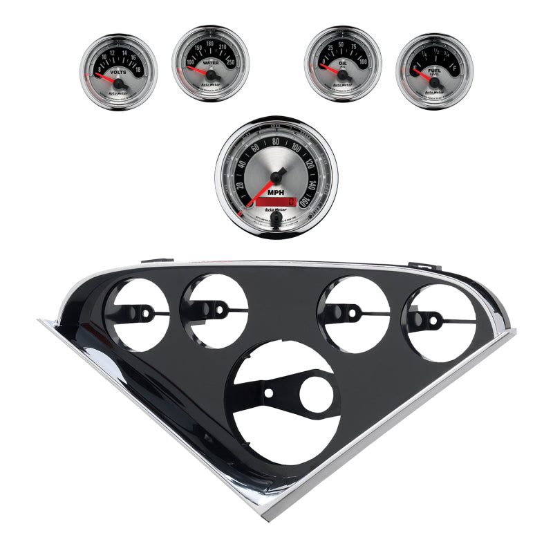 AutoMeter 2207-01 Autometer American Muscle Direct Fit Dash Kit 55-56 fits Chevrolet (1 x 3-3/8in. / 4 x 2-1/16in.)