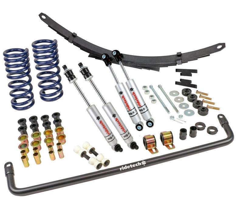 Ridetech 11535023 63-82 fits Chevrolet Corvette StreetGrip Suspension System w/ RQ-S Shocks & Steel Leaf Spring