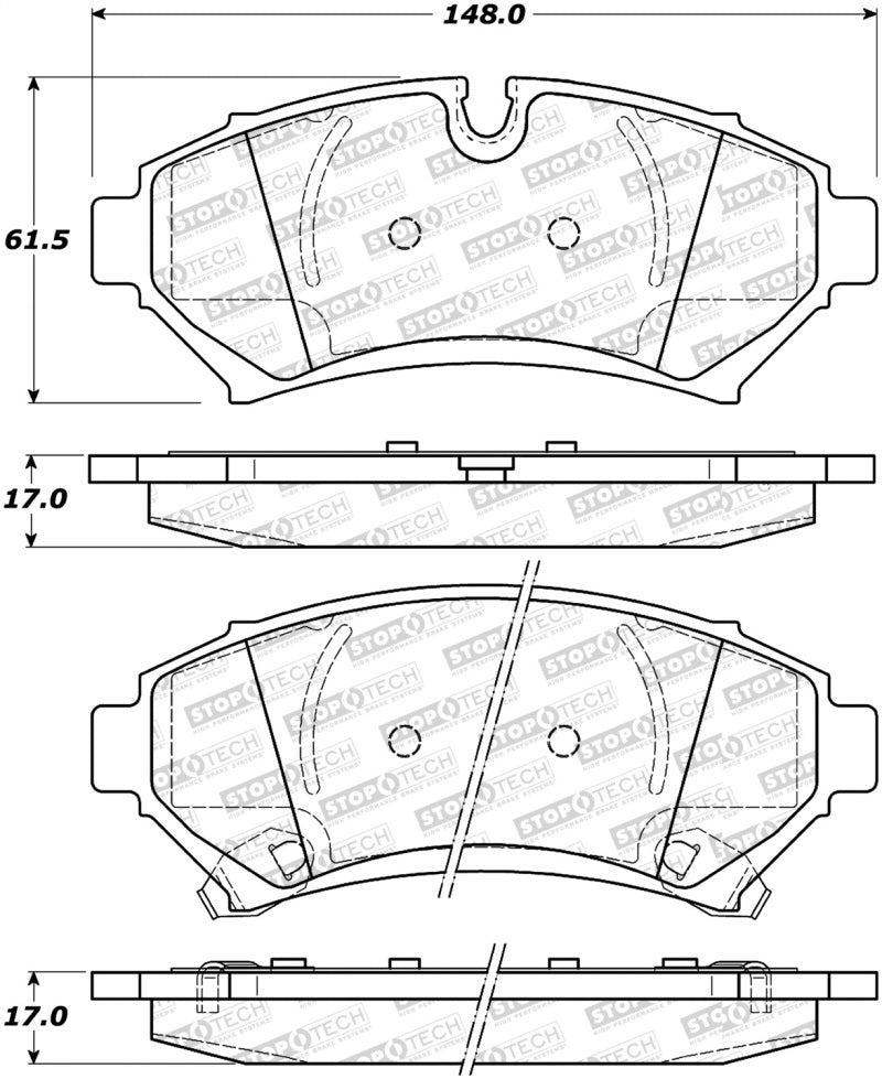 Stoptech 305.0753 Street Select Brake Pads - Front