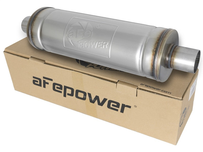 AFE 49M00021 orce-Xp 409 SS Muffler 2.5in Center/Center 18in L x 6in Dia - Roun