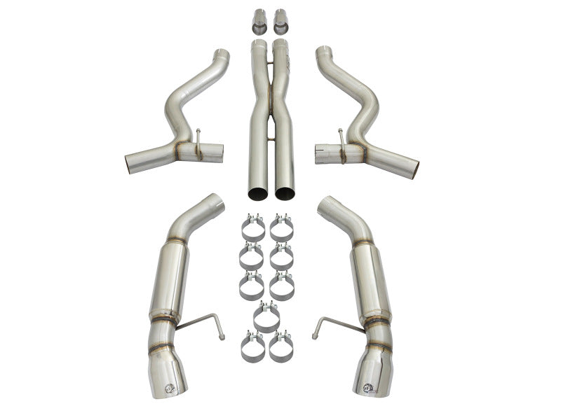 AFE 49-33088-P rce XP 3in Aggressive Toned Cat-Back Exhausts w/ Polished Tips 1