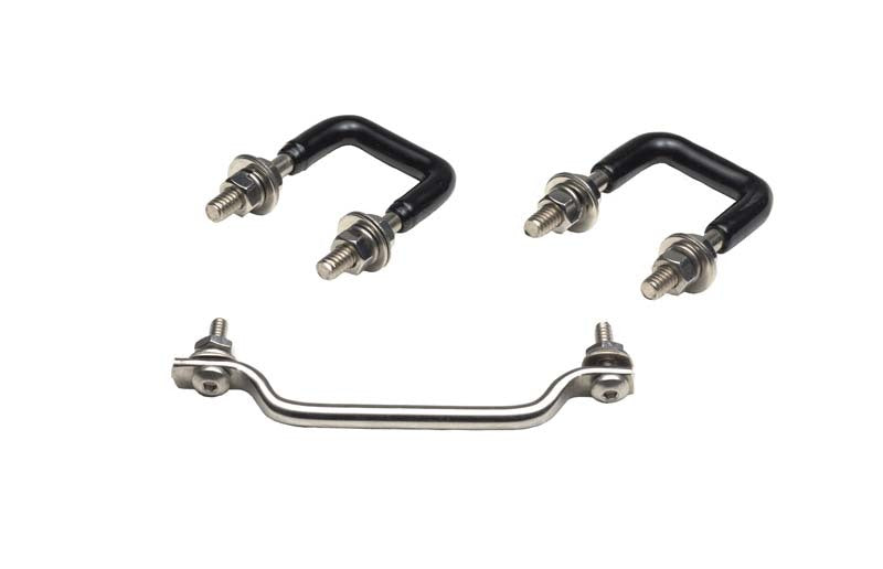 Kentrol 30439 fits Jeep 87-95 Wrangler YJ Windshield Tie Down Kit - Polished Silver