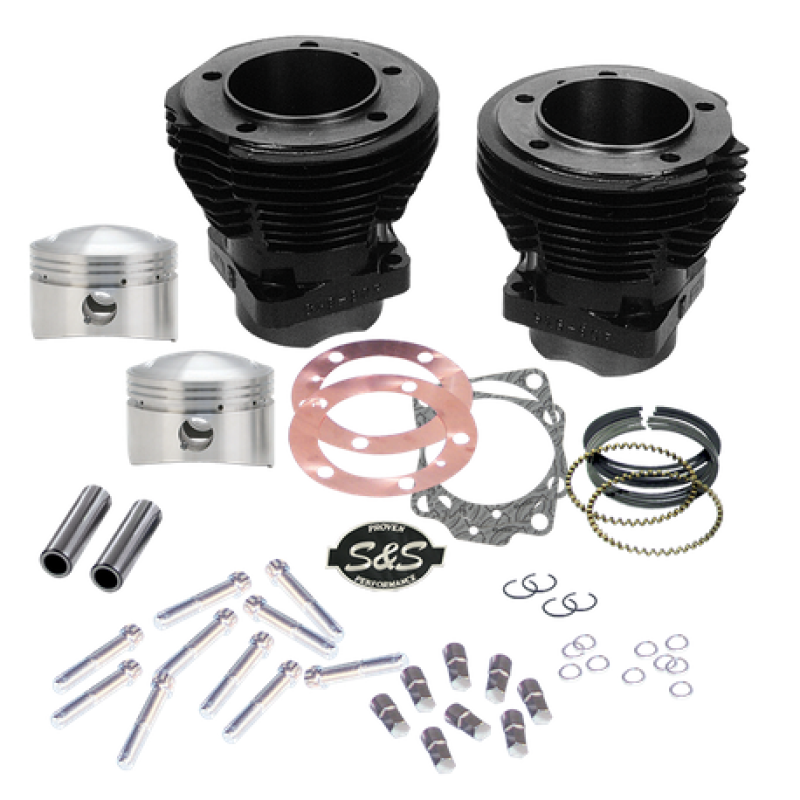 S&S 91-9001 Cycle 79-84 BT 88in Sidewinder 3-5/8in Big Bore Cylinder Kit - Gloss