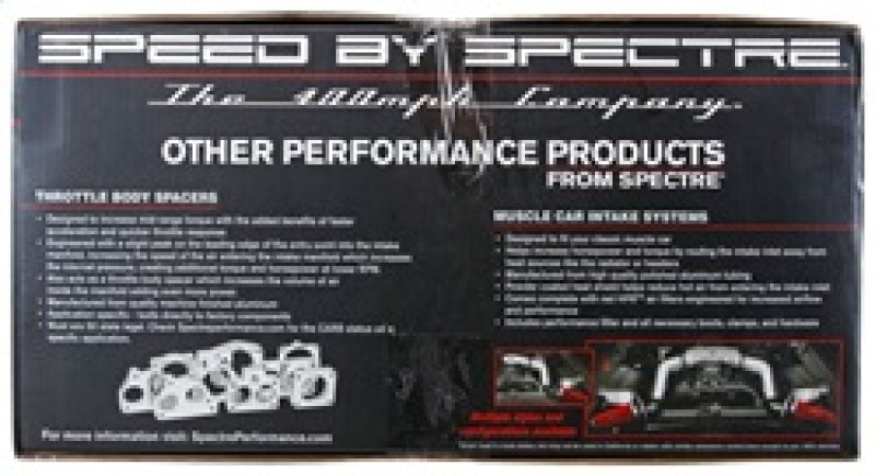 Spectre 9908 10-12 fits Chevy Camaro V8-6.2L F/I Air Intake Kit - Clear Anodized w/Red Filter