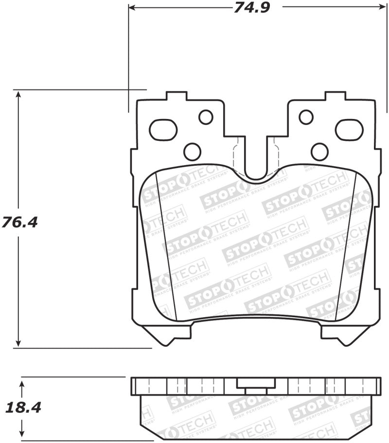 Stoptech 308.1283 Street Brake Pads