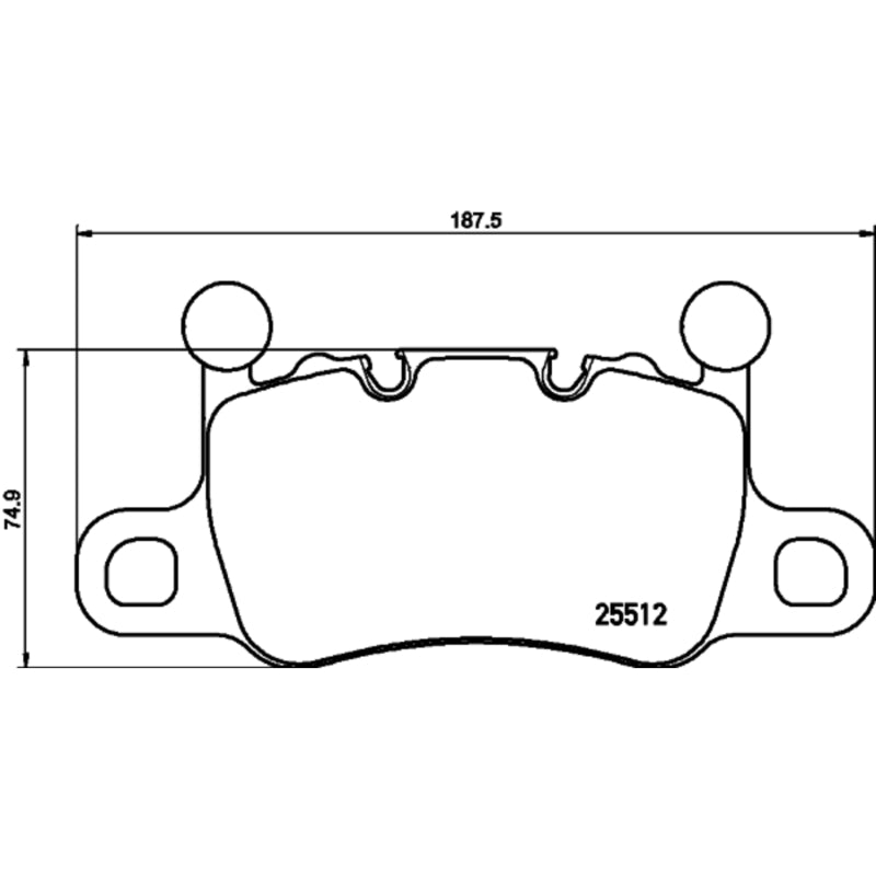 Brembo OE P65038 fits Porsche 911/Panamera/Cayman Spyder Rear Low-Met Brake Pad