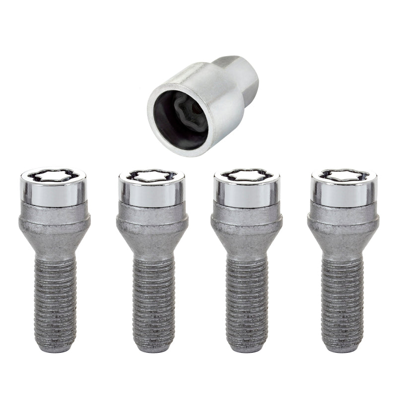 McGard 27181 Wheel Lock Bolt Set - 4pk. (Cone Seat) M14X1.5 / 17mm Hex / 29.0mm Shank Length - Chrome