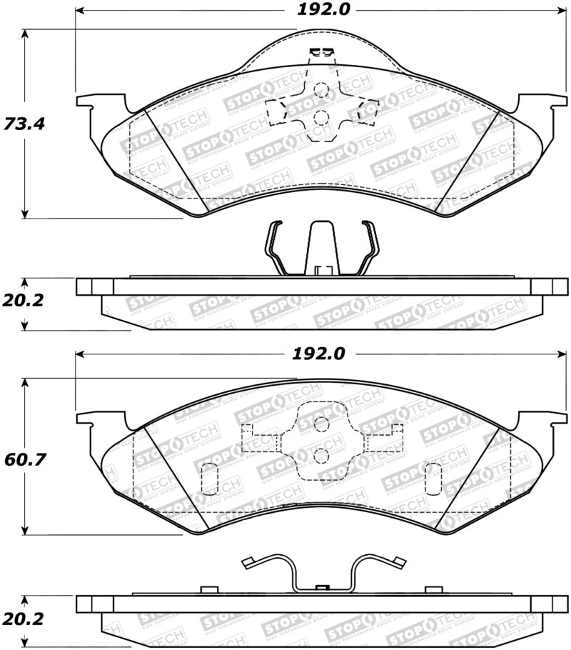 Stoptech 308.082 Street Brake Pads
