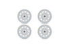 Ford Racing 21-24 Bronco Sport 17in Wheel Kit - Oxford White