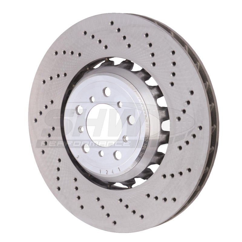 SHW Performance BFR48252 SHW 2021 fits BMW M2 Comp 3.0L w/o Ceramic Brake Right Front Cross-Drilled LW Brake Rotor (34118072018)