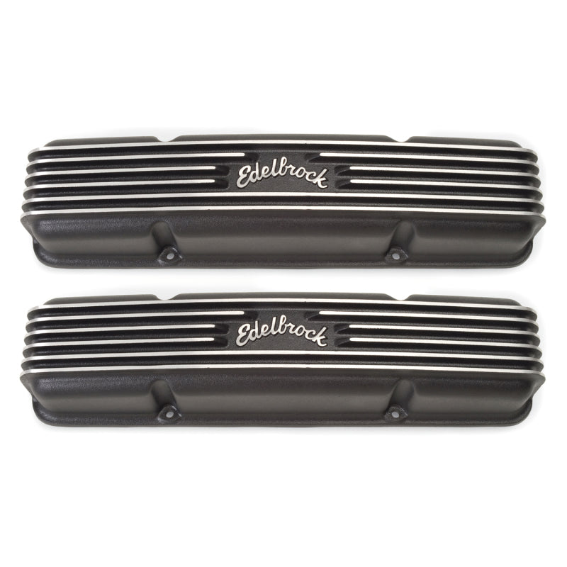 Edelbrock 41453 Valve Cover Classic Series fits Chevrolet 1959-1986 262-400 CI V8 Black