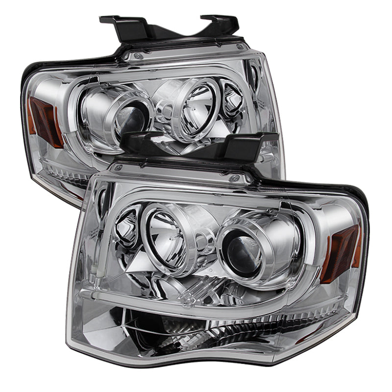 Spyder 5079510 fits Ford 07-13 Expedition Projector Headlights Light Tube DRL C