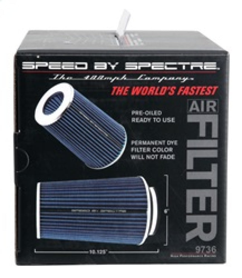 Spectre 9736 Adjustable Conical Air Filter 9-1/2in. Tall (Fits 3in. / 3-1/2in. / 4in. Tubes) - Blue