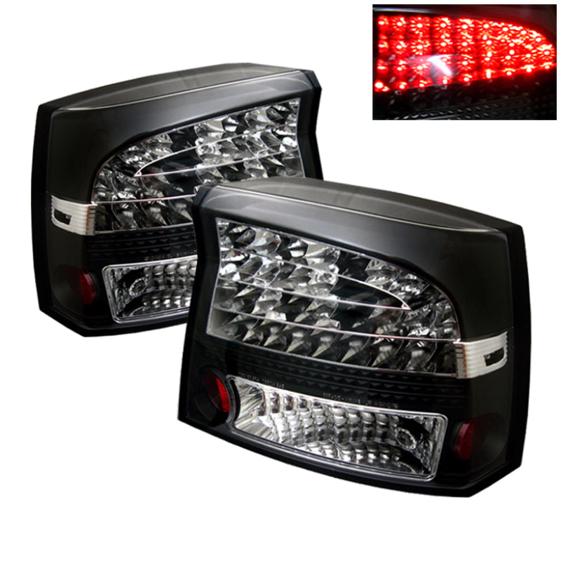 Spyder 5002273 fits Dodge 06-08 Charger LED Tail Lights Black ALT-YD-DCH05-LED-