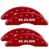 MGP 55007SRAMRD 2019+ fits Ram 2500/3500 4 Caliper Covers Front & Rear - Red Fin