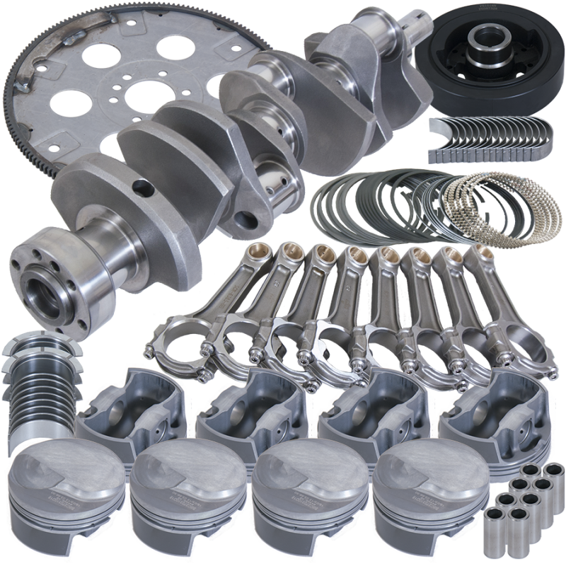 Eagle B18022L070 fits Chevy 454 1Pc 4.250in Crank 6.385in I-Beam Rods 4.320in Pistons 168 Tooth FP Balanced Assembly