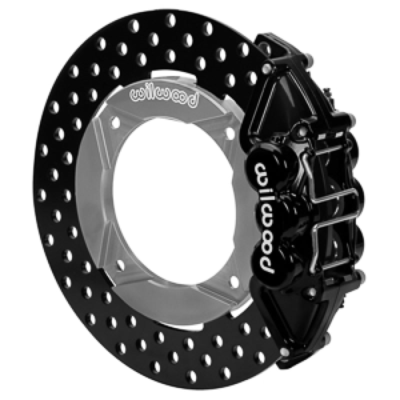 Wilwood 140-16631-D 2019 Polaris Turbo UTV6 Rear Kit 11.25in Drilled - Black
