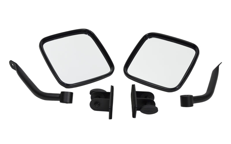 Kentrol 80496 fits Jeep 97-18 Wrangler TJ/JK E-Z Detach Mirrors Pair - Textured Black