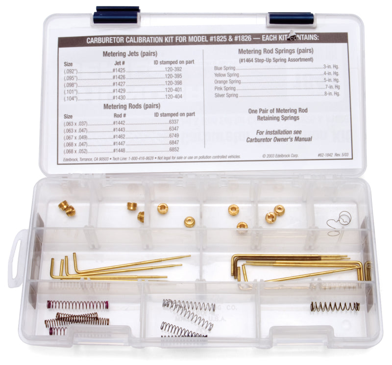 Edelbrock 1842 Calibration Kit for 1825/1826