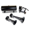 Kleinn HK5 Dual Black Horn Kit w/ 150 PSI Air Compressor / 1.5 gal Air Tank