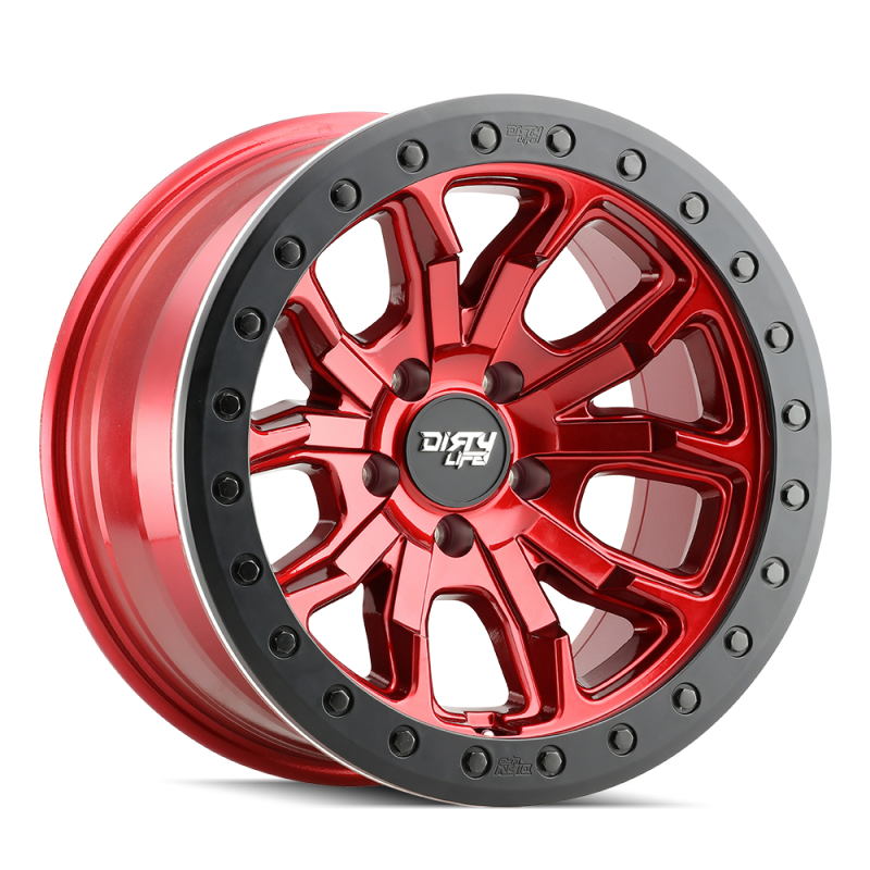 Dirty Life 9303-7973R12 9303 DT-1 17x9 / 5x127 BP / -12mm Offset / 78.1mm Hub Crimson Candy Red Wheel