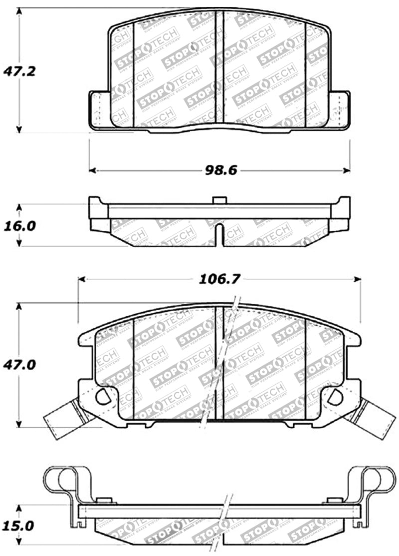 Stoptech 309.0309 Performance Brake Pads